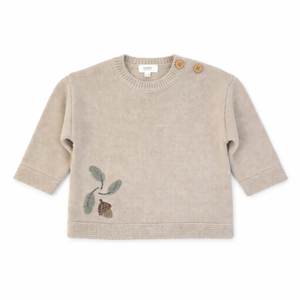 Baby Knit Sweater - OATMEAL